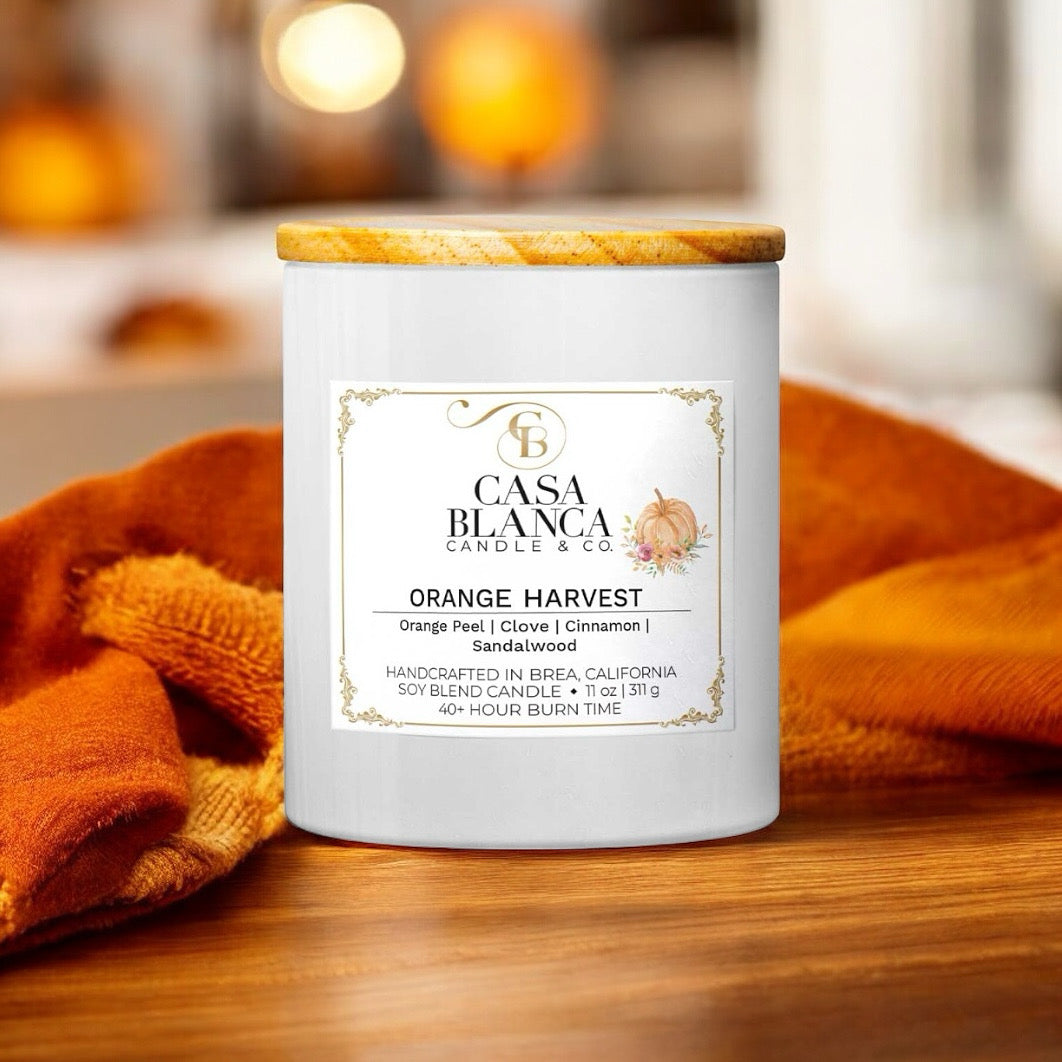ORANGE HARVEST 8 OZ CANDLE (Orange Peel + Clove)