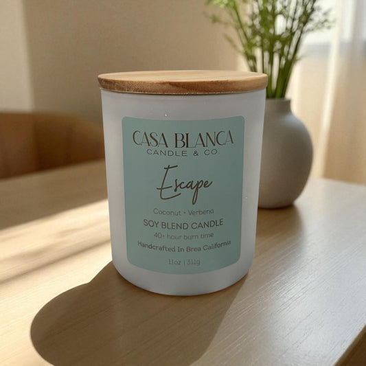 ESCAPE 11 OZ. CANDLE (Coconut + Verbena)